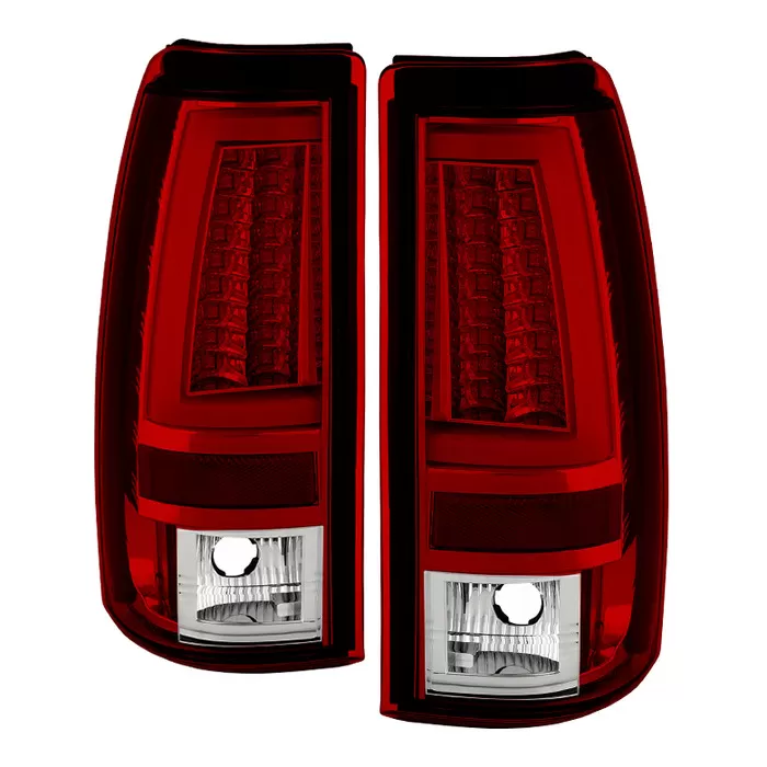 Spyder Auto Red Clear LED Version 2 Taillights GMC Sierra 1500|2500|3500 1999-2003 - ALT-YD-CS99V2-LED-RC
