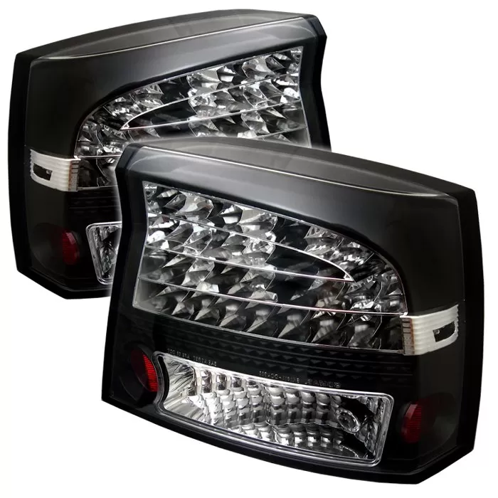Spyder Auto LED Black Tail Lights Dodge Charger 2005-2008 - ALT-YD-DCH05-LED-BK