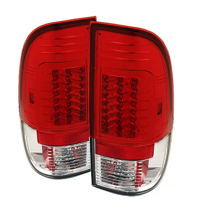 Spyder Auto Version 2 LED Red/Clear Tail Lights Ford F-150 Styleside 1997-2003 F-250 350 450 550 Super Duty 1999-2007 - ALT-YD-FF15097-LED-G2-RC