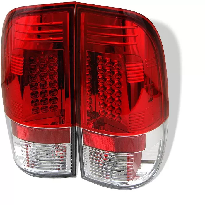 Spyder Auto LED Red/Clear Tail Lights Ford F-150 Styleside 1997-2003 F-250 350 450 550 Super Duty 1999-2007 - ALT-YD-FF15097-LED-RC