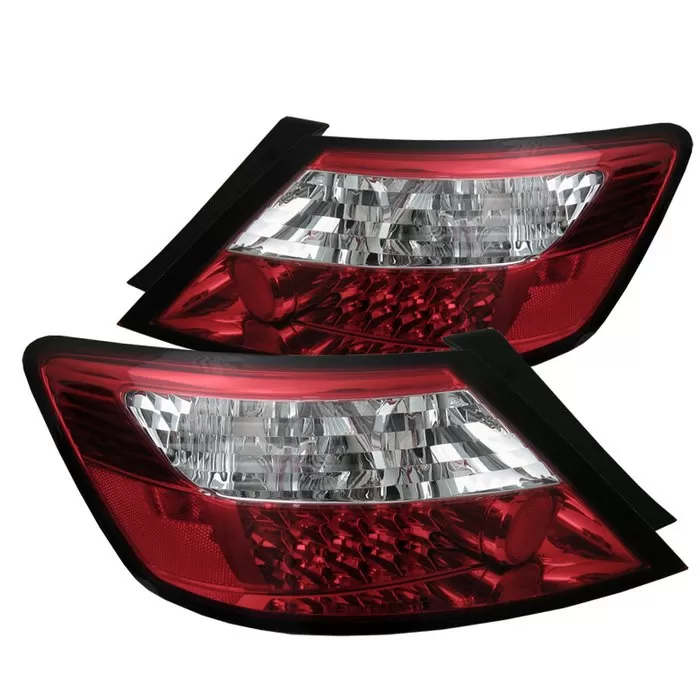 Spyder Auto 2-Door LED Red/Clear Tail Lights Honda Civic 2006-2010 - ALT-YD-HC06-2D-LED-RC