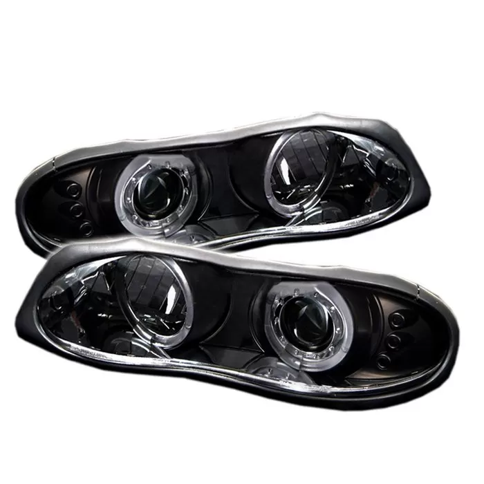 Spyder Auto Halo LED Black Projector HeadLights Chevrolet Camaro 1998-2002 - PRO-YD-CCAM98-HL-BK