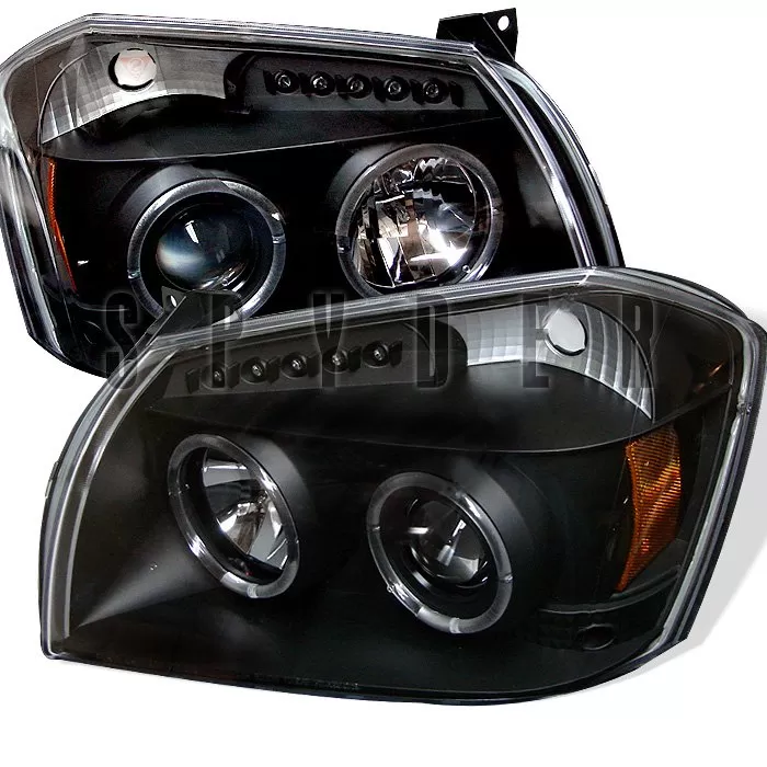 Spyder Auto Halo LED Black Projector HeadLights Dodge Magnum 2005-2008 - PRO-YD-DMAG05-LED-BK
