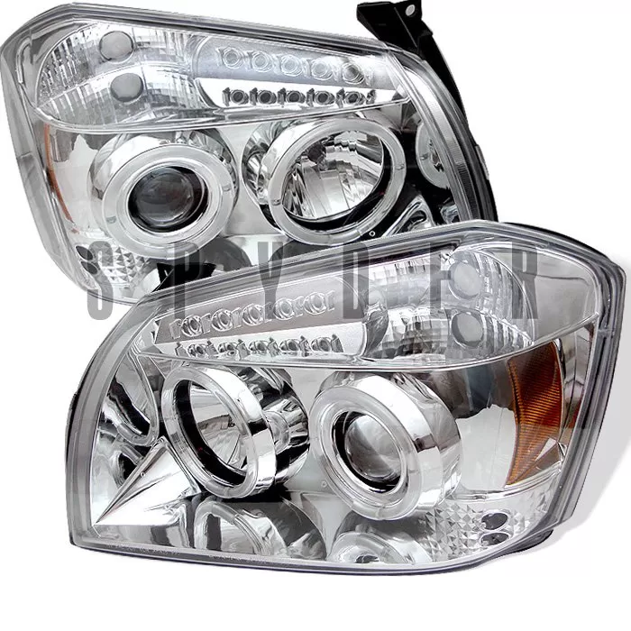 Spyder Auto Halo LED Chrome Projector HeadLights Dodge Magnum 2005-2008 - PRO-YD-DMAG05-LED-C