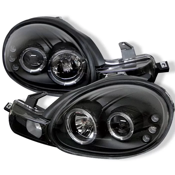 Spyder Auto Halo LED Black Projector HeadLights Dodge Neon 2000-2002 - PRO-YD-DN00-HL-BK