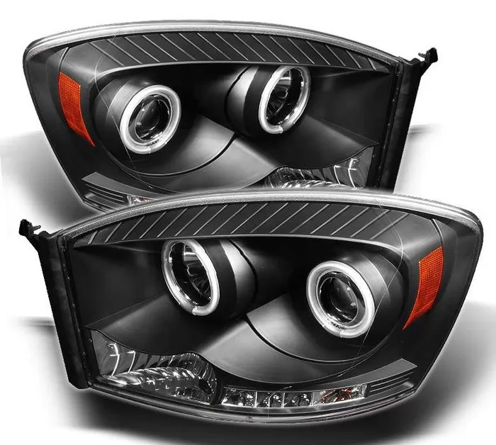 Spyder Auto CCFL LED Black Projector HeadLights Dodge Ram 1500 2500 3500 1996-2008 - PRO-YD-DR06-CCFL-BK