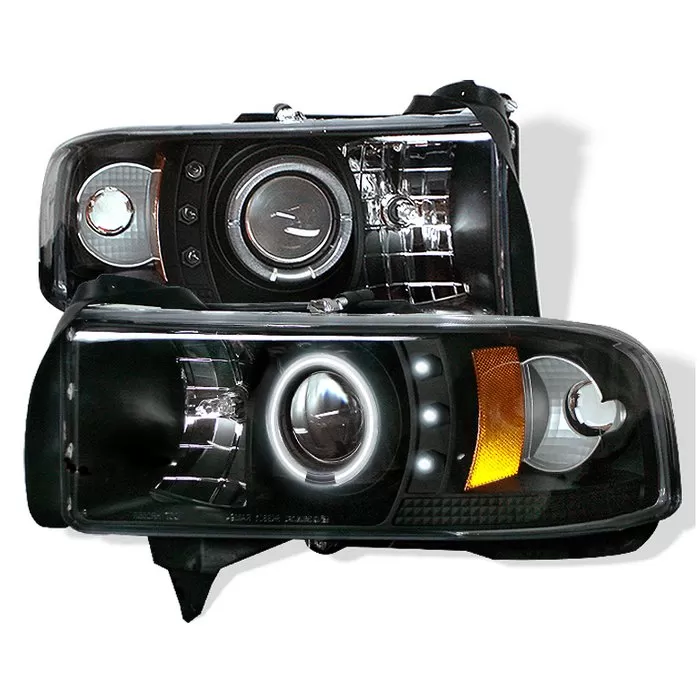 Spyder Auto 1-Piece CCFL LED Black Projector HeadLights Dodge Ram 1500 2500 3500 1994-2001 - PRO-YD-DR94-CCFL-BK