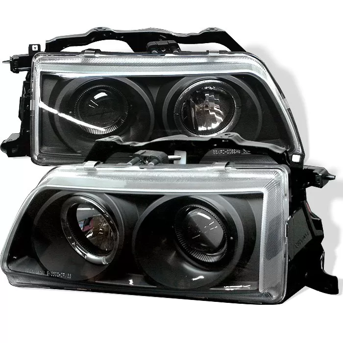 Spyder Auto Halo Black Projector HeadLights Honda Civic 1990-1991 Crx 1990-1991 - PRO-YD-HC90-HL-BK