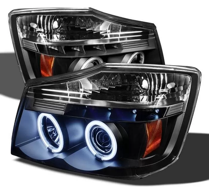 Spyder Auto CCFL LED Black Projector HeadLights Nissan Titan Armada 2004-2007 - PRO-YD-NTI04-CCFL-BK