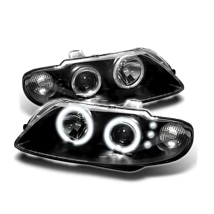 Spyder Auto Halo LED Black Projector HeadLights Pontiac GTO 2004-2006 - PRO-YD-PGTO04-HL-BK