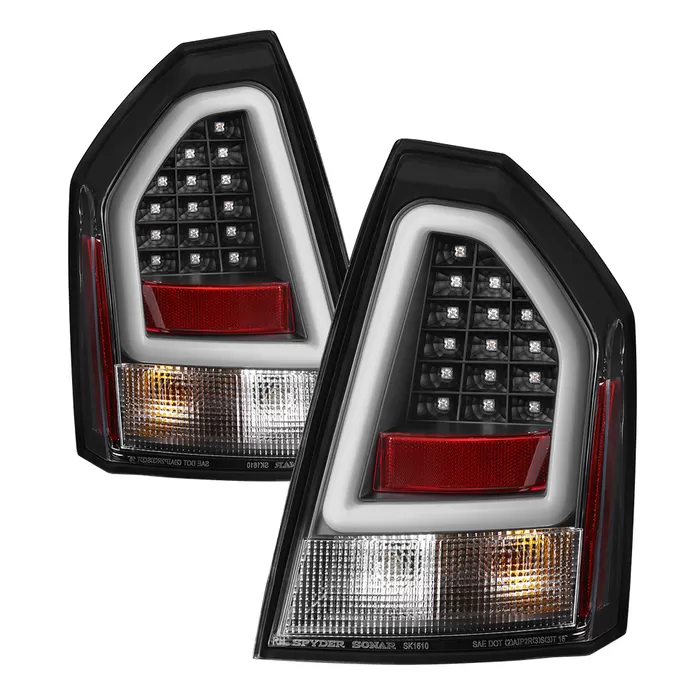 Spyder Auto Version 2 Light Bar LED Tail Lights Black Chrysler 300C 2008-2010 - ALT-YD-C308V2-LED-BK