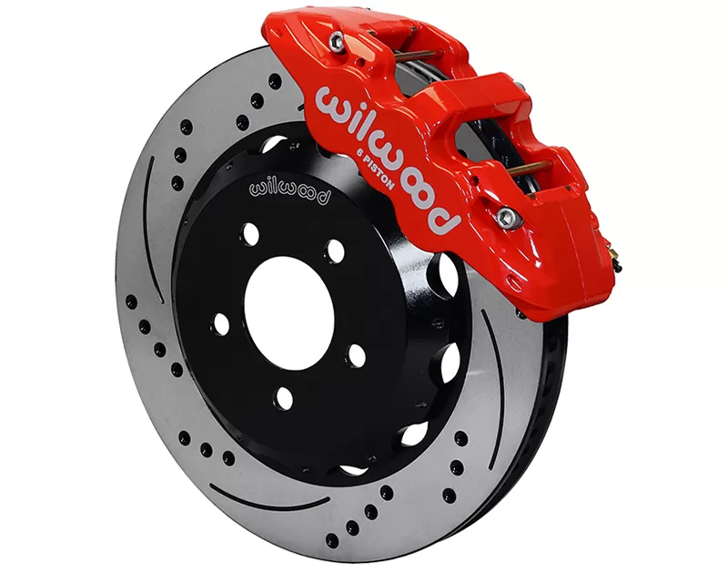 Wilwood Red Aerolite 6R 14 Inch GT Competition Series Drilled and Slotted Front Big Brake Kit Chevrolet Camaro 2016-2019 - 140-14288-DR
