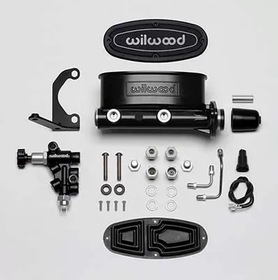 Wilwood Aluminum Tandem M/C Kit with Bracket and Valve - 261-13269-BK
