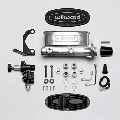 Wilwood Aluminum Tandem M/C Kit with Bracket and Valve - 261-13270-P