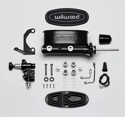 Wilwood Aluminum Tandem M/C Kit with Bracket and Valve - 261-13271-BK