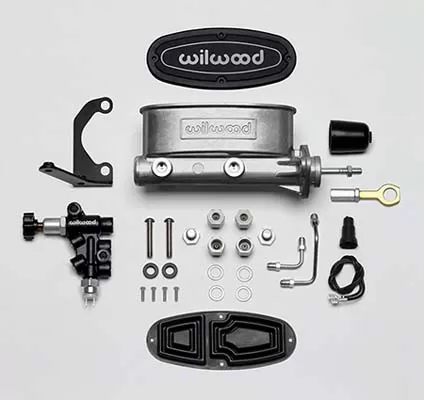 Wilwood Aluminum Tandem M/C w/Bracket and Valve (Mustang) - 261-13272