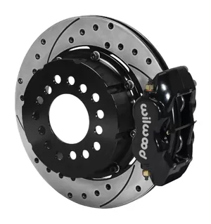 Willwood Dynalite Pro Series Rear Brake Kit, Drilled and Slotted Rotor - Black - 140-5236-BD