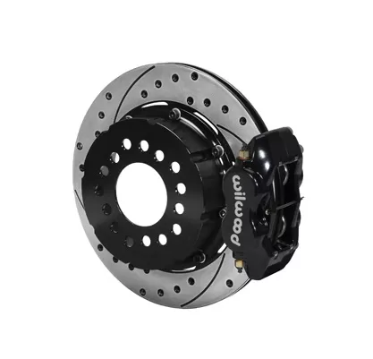 Willwood Dynalite Pro Series Rear Brake Kit, Drilled and Slotted Rotor - Black - 140-5591-BD
