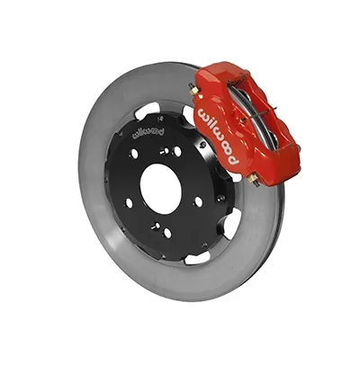 Willwood Forged Dynalite Big Brake Front Brake Kit, Plain Face Rotor - Red Caliper - Acura RSX 2002-2006 - 140-7014-R
