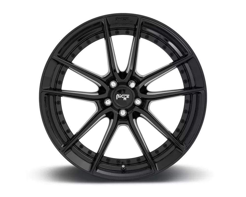 Niche M223 DFS Gloss Black 1-Piece Cast Wheel 20x10.5 5x115 20mm - M223200590+20