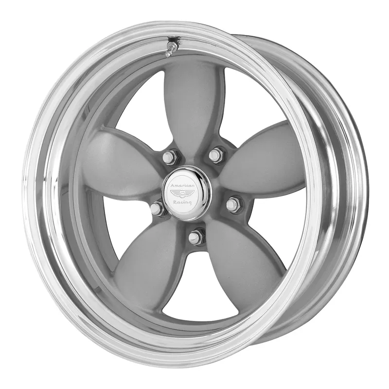 American Racing Classic 200S 2-Piece Vintage Silver Center Polished Rim 17x8 5x139.7 13mm Wheel - VN402787350