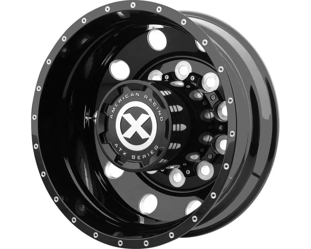 ATX AO400 Baja  24.5x8.25 10X285.75 -168mm Gloss Black Milled - Rear Wheel - AO40024510302
