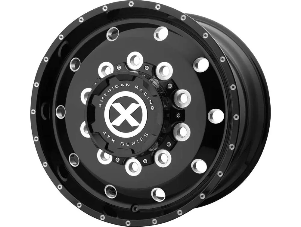 ATX AO405 Trex  22.5x12.25 10X285.75 119mm Gloss Black Milled - Front Wheel - AO405221210301H