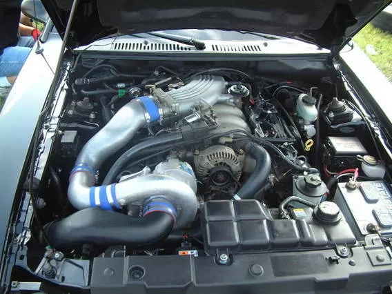 Vortech Satin Supercharger System w/ V-2 Si Ford Mustang Bullitt 4.6L 2001 - 4FL218-070SQ