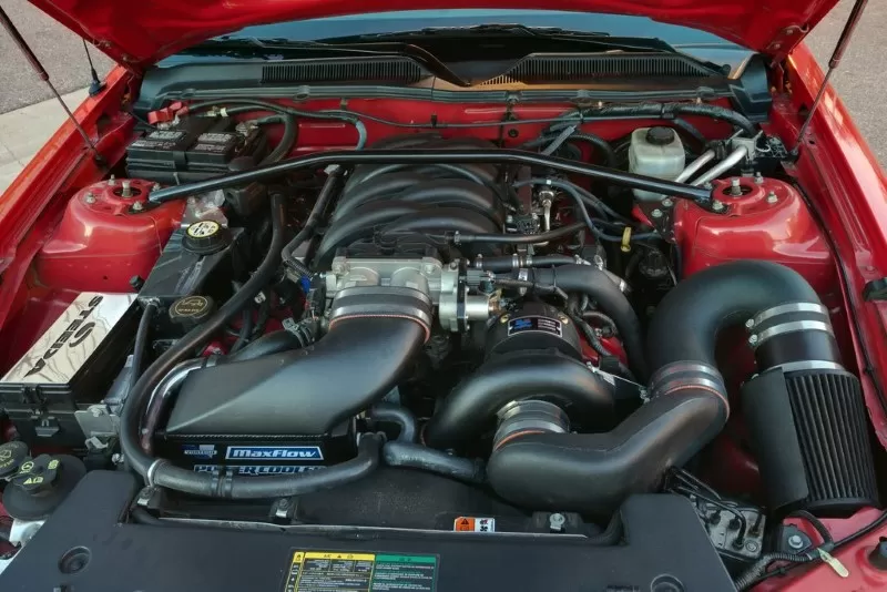 Vortech V-2 Si Polished Tuner Kit w/ Charge Cooler Ford Mustang GT 4.6L 3V 05-06 - 4FU218-128SQ