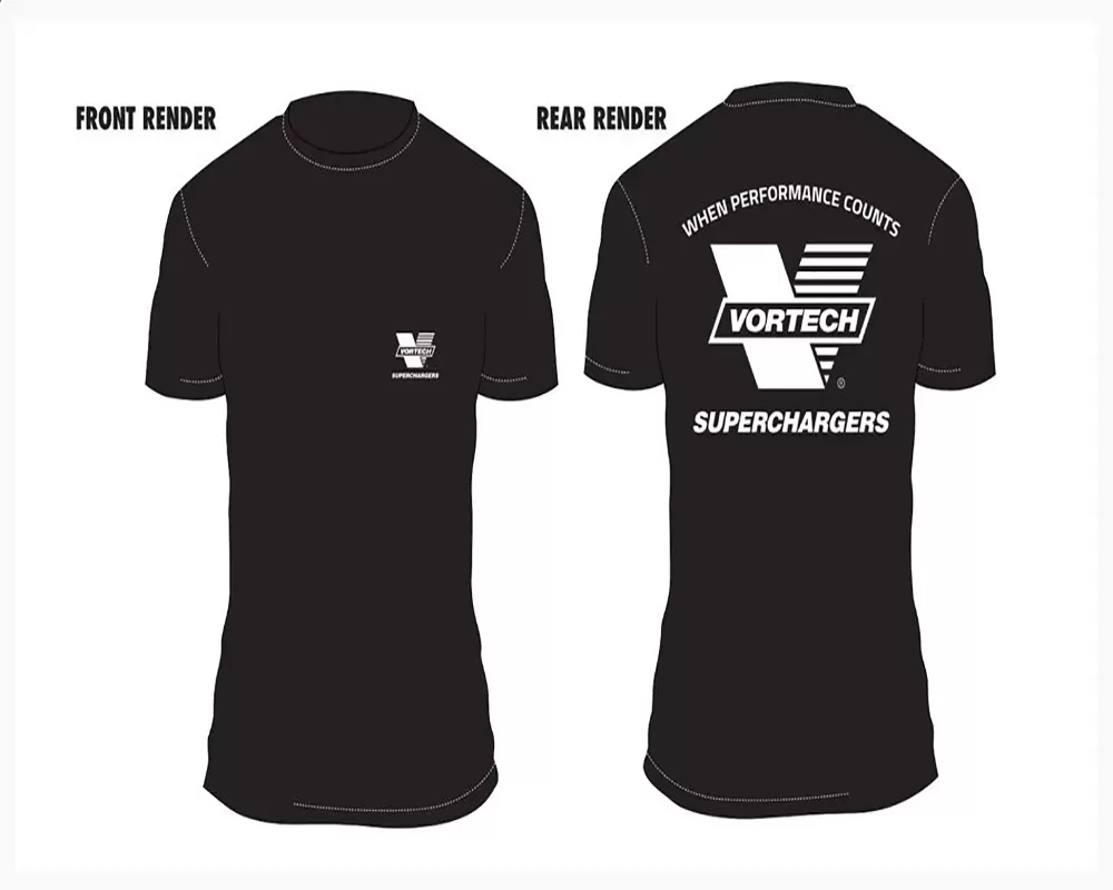 Vortech "V" Logo When Performance Counts T-Shirt Medium - 8304