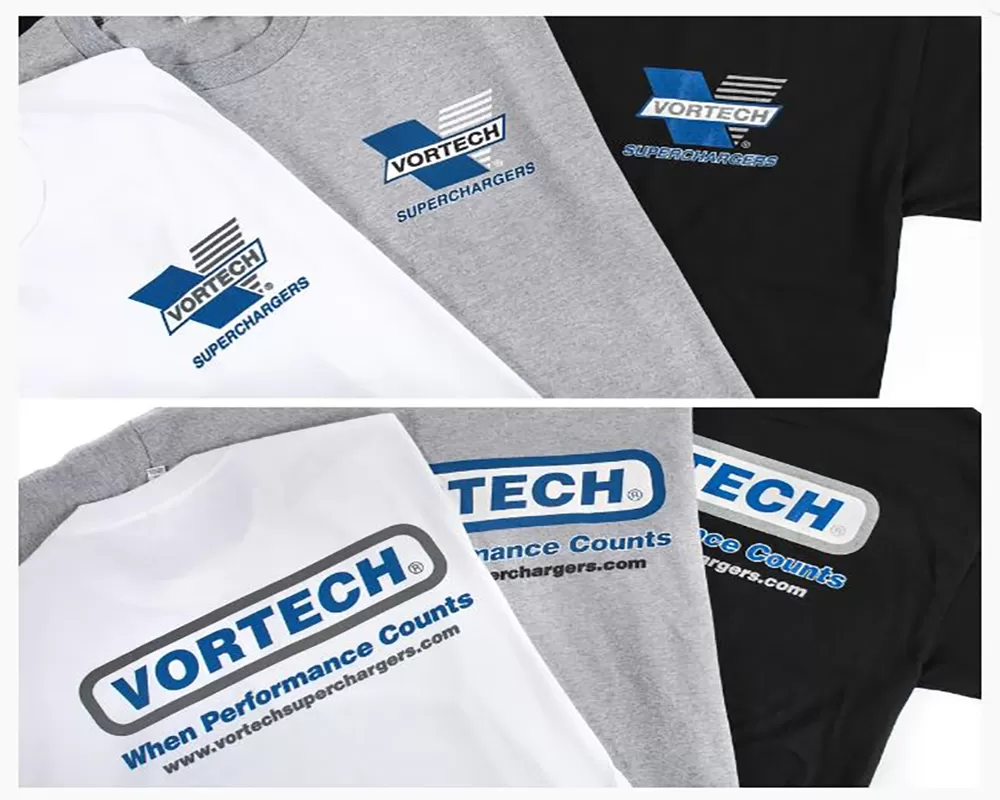 Vortech "When Performance Counts" Design Black T-Shirt XL - 8047