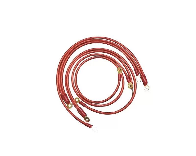 Stillen Grounding Kit Red Wires Ford Mustang 4.6 2005-2010 - 606370R