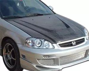Advan Carbon Intruder Design Carbon Fiber Hood Honda Civic 1999-2000 - BKHC99-AC218HCI
