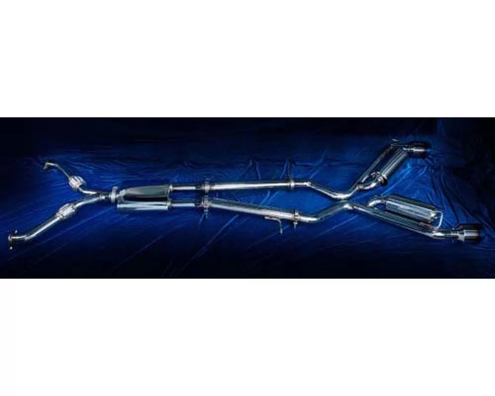Motordyne Exhaust With 4.5" Blue Rolled Tips Infiniti Q60 14-18 - MD-010