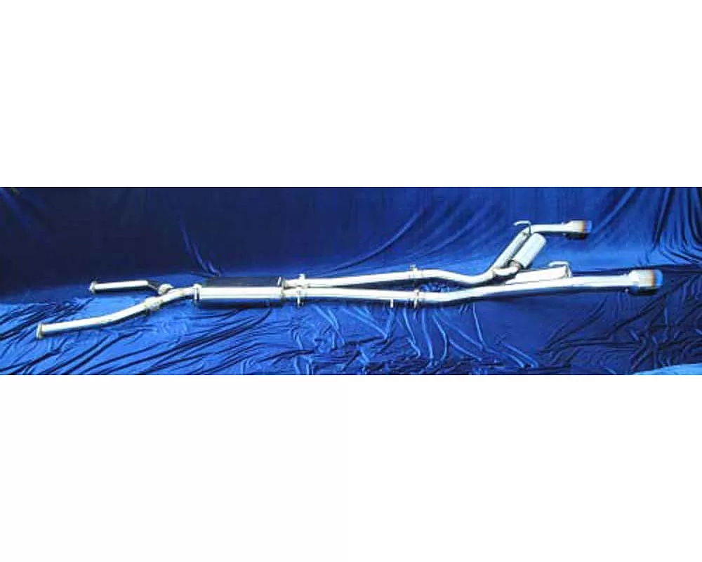 Motordyne Exhaust With 4.5" Blue Rolled Tips Infiniti Q50 14-18 - MD-025