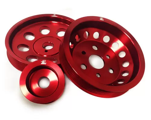 Ralco RZ Light Weight factory belt layout Crank Pulley Red Scion FR-S 2013 - 914138R