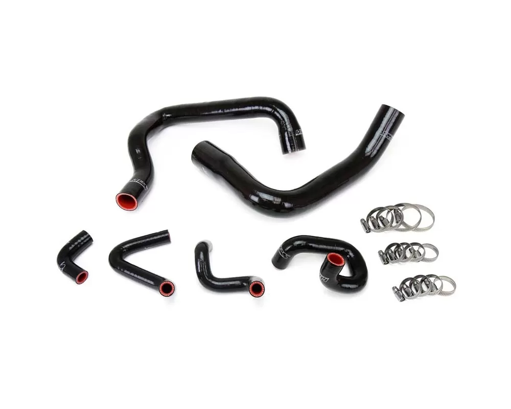 HPS Black Reinforced Silicone Radiator and Heater Hose Kit Coolant for Ford 86-93 Mustang GT / Cobra - 57-1010-BLK