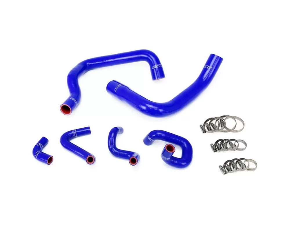 HPS Blue Reinforced Silicone Radiator and Heater Hose Kit Coolant for Ford 86-93 Mustang GT / Cobra - 57-1010-BLUE