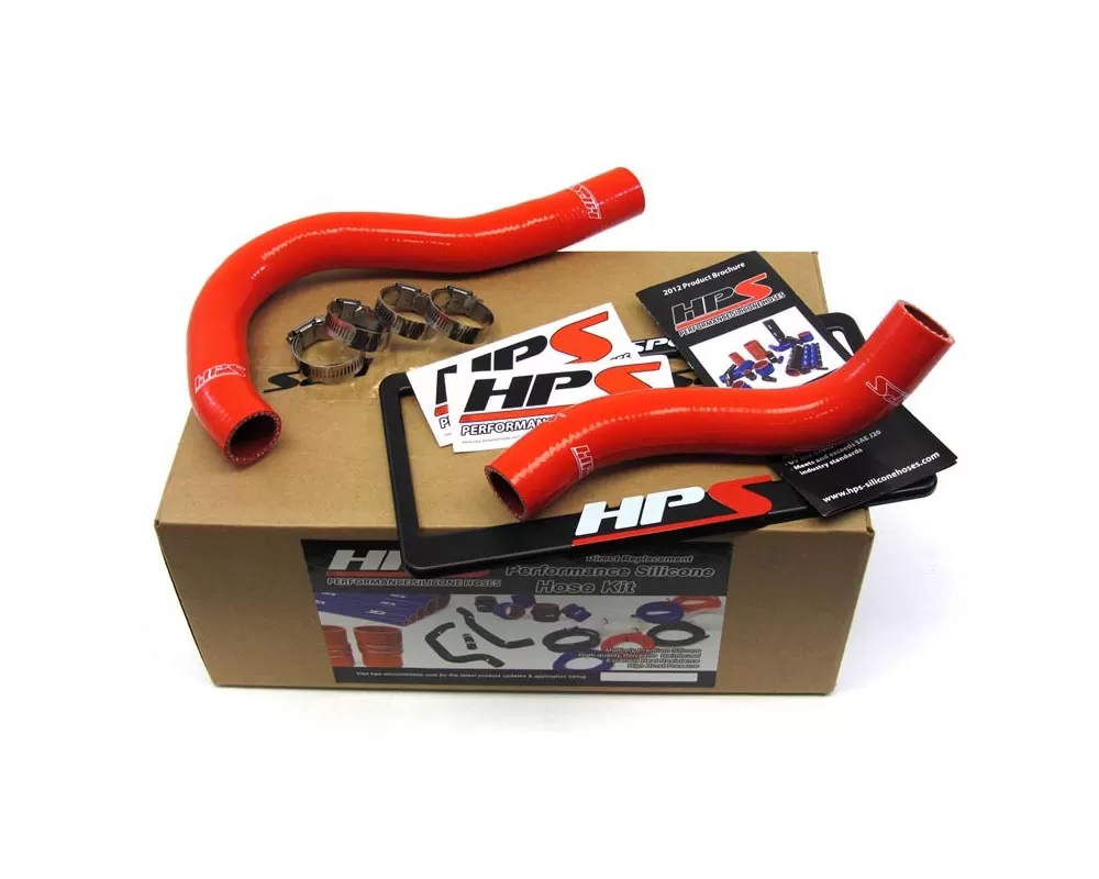 HPS Red Reinforced Silicone Radiator Hose Kit Coolant for Honda 02-05 Civic Si - 57-1020-RED