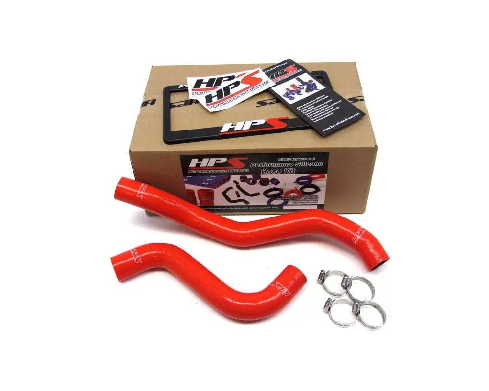 HPS Red Reinforced Silicone Radiator Hose Kit Coolant for Mitsubishi 95-99 Eclipse Turbo - 57-1039-RED