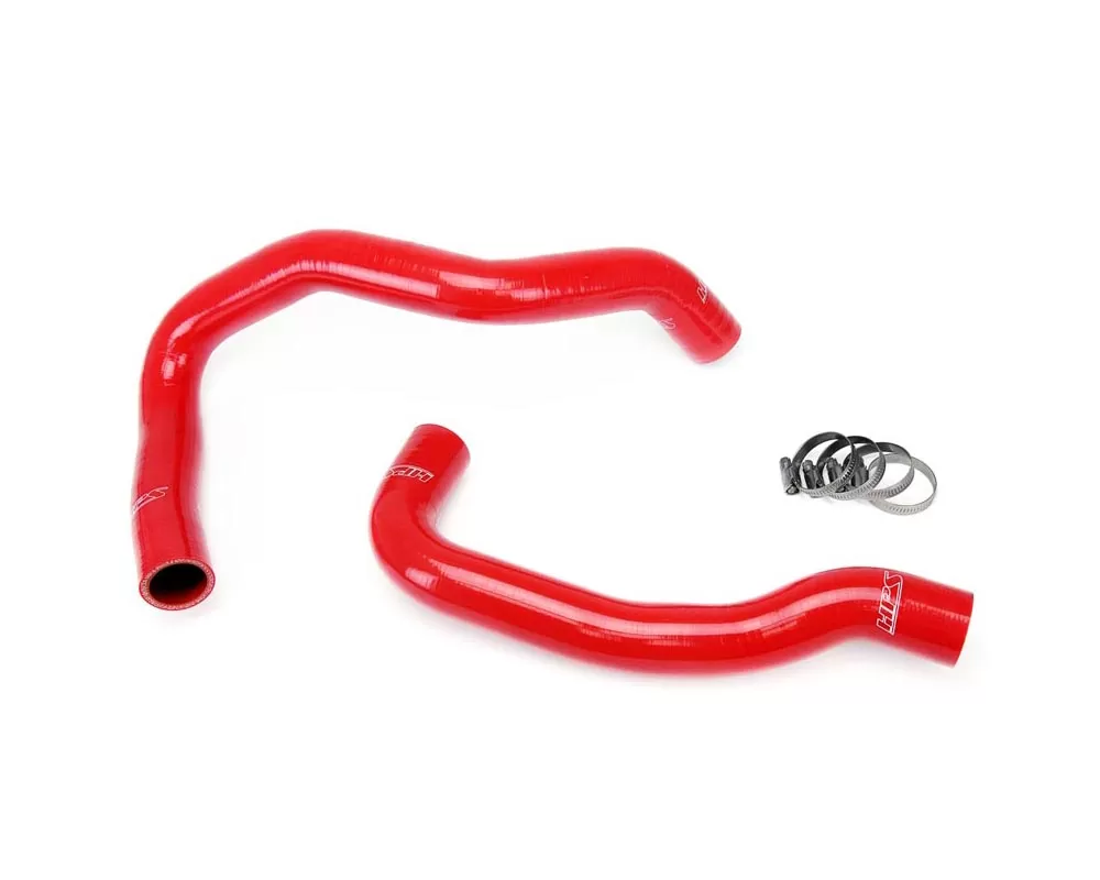 HPS Red Reinforced Silicone Radiator Hose Kit Coolant for Nissan 89-98 240SX w/ KA - 57-1044-RED