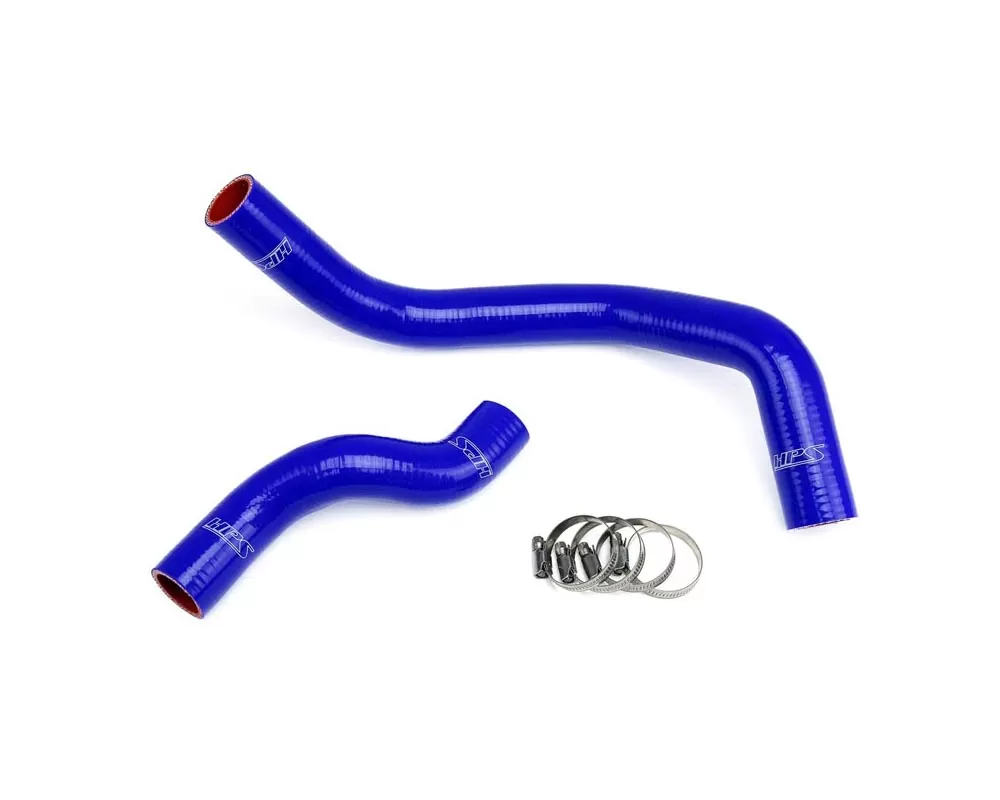 HPS Blue Reinforced Silicone Radiator Hose Kit Coolant for Nissan 89-98 240SX w/ SR20DET - 57-1045-BLUE