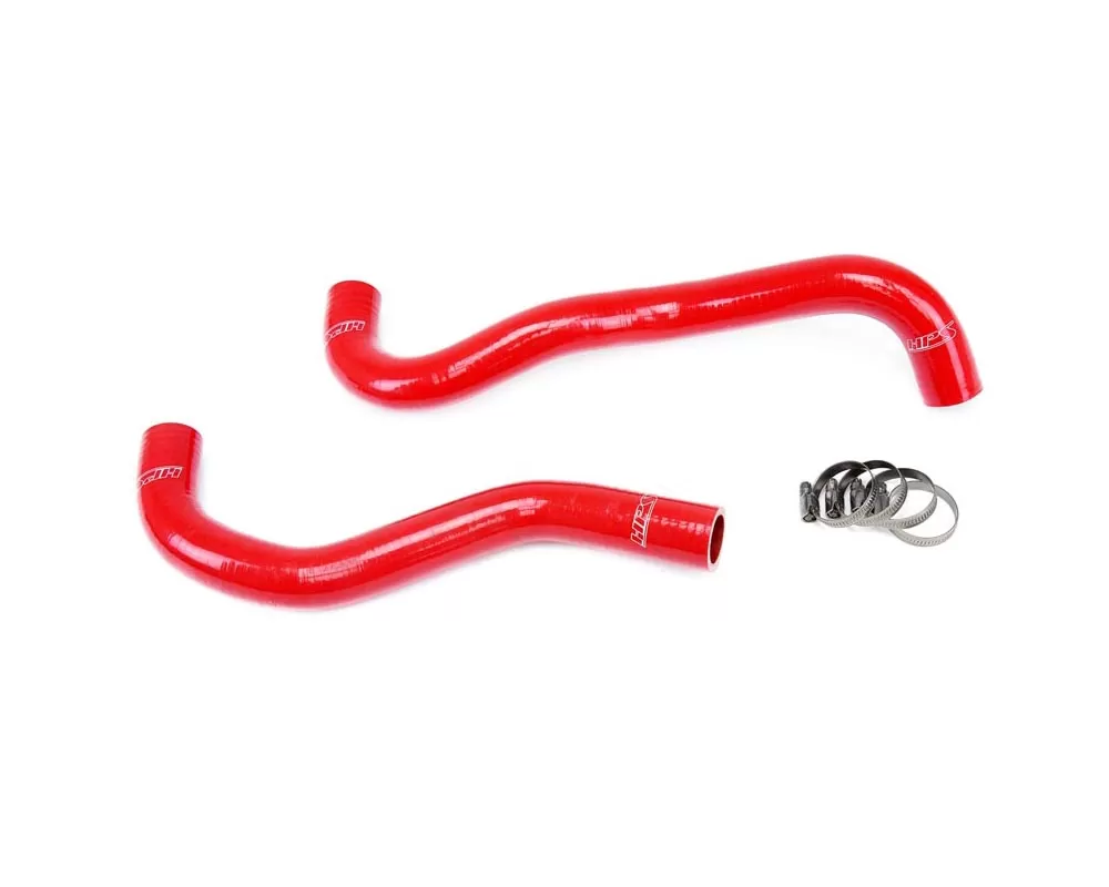 HPS Red Reinforced Silicone Radiator Hose Kit Coolant for Honda 12-15 Civic Si - 57-1199-RED