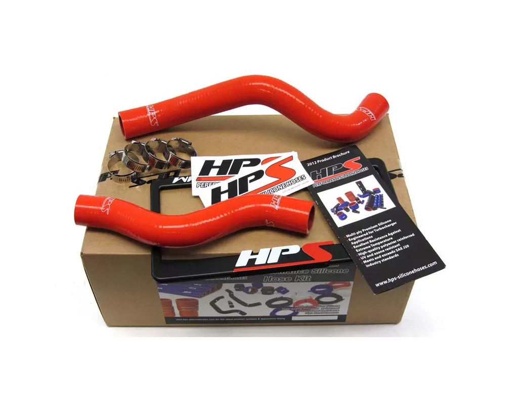 HPS Red Reinforced Silicone Radiator Hose Kit Coolant for Honda 12-15 Civic Non Si 1.8L - 57-1200-RED