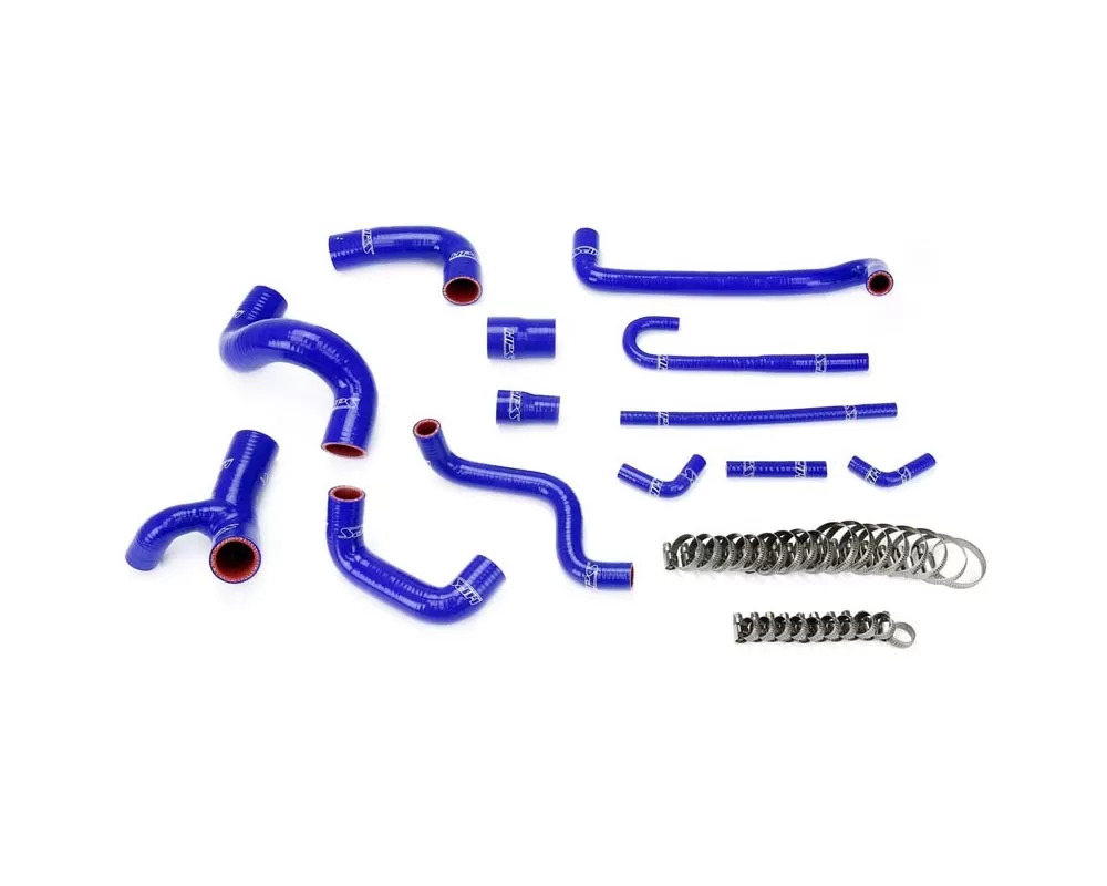 HPS Blue Reinforced Silicone Radiator and Heater Hose Kit Coolant for BMW 88-91 E30 M3 Left Hand Drive - 57-1209-BLUE