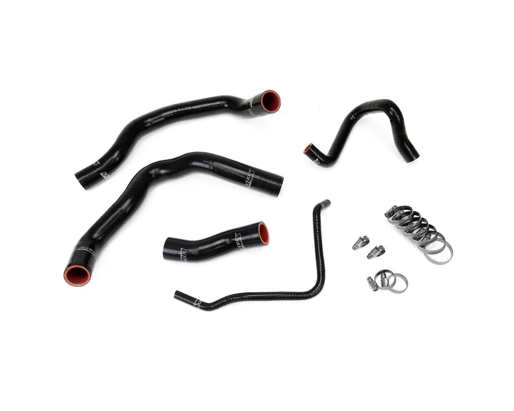 HPS Black Reinforced Silicone Radiator Hose Kit Coolant for Mini 02-08 Cooper S Supercharged - 57-1211-BLK