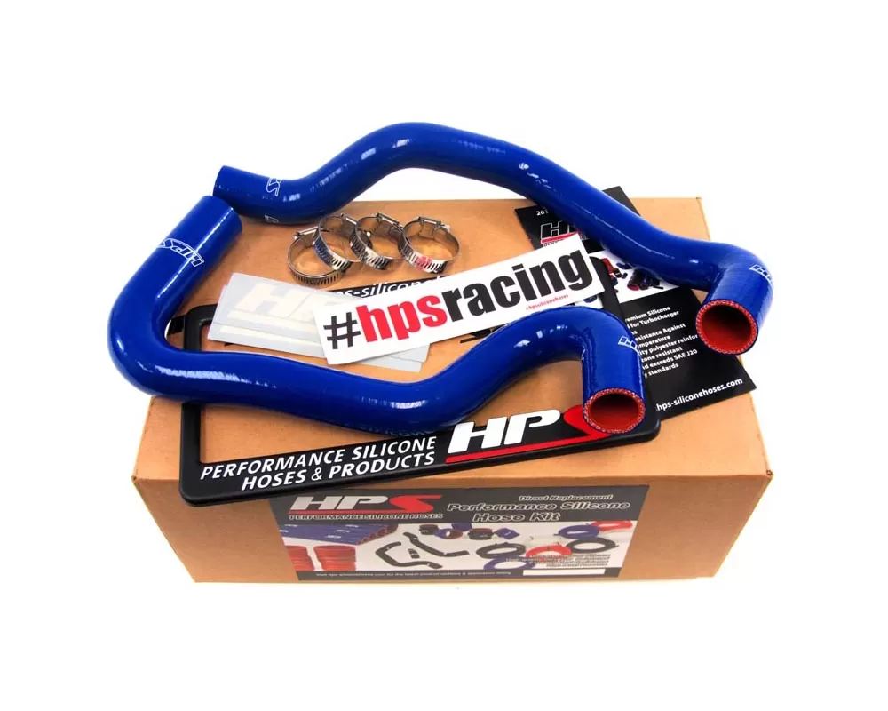 HPS Blue Reinforced Silicone Radiator Hose Kit Coolant for Ford 11-13 Fiesta 1.6L - 57-1281-BLUE