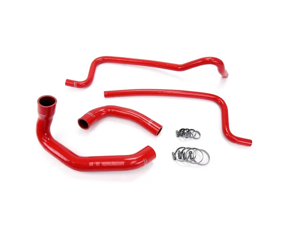 HPS Red Reinforced Silicone Radiator + Heater Hose Kit for Jeep 02-06 Wrangler TJ 4.0L Left Hand Drive - 57-1292-RED