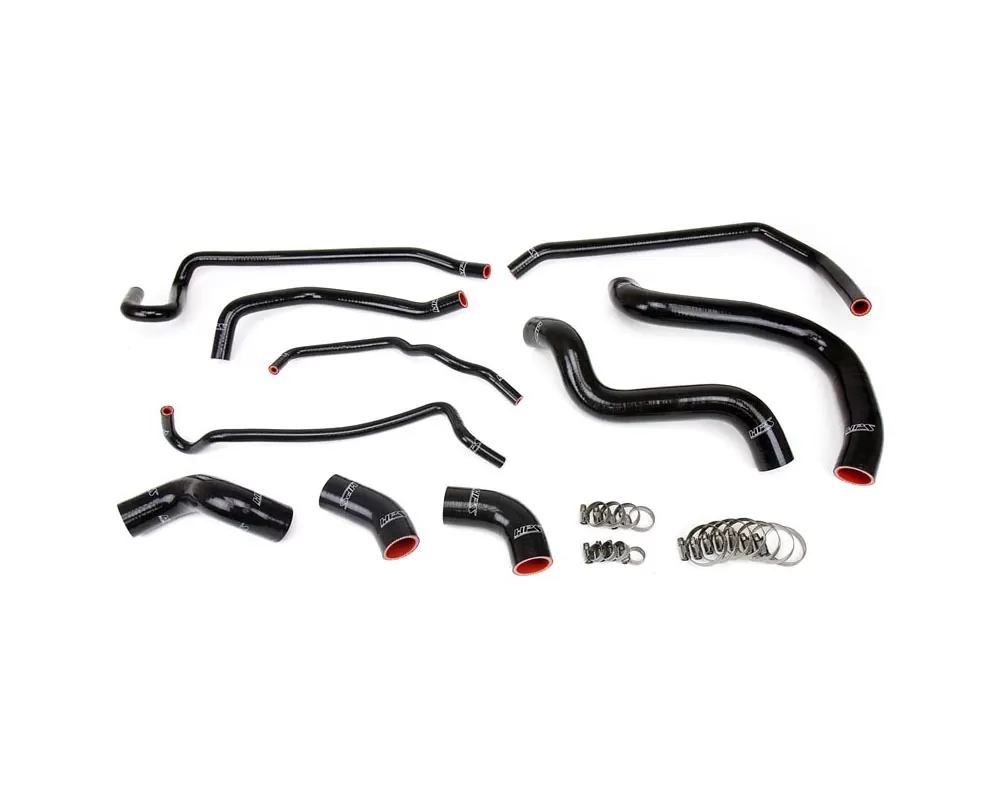 HPS Black Reinforced Silicone Radiator and Heater Hose Kit Coolant for Ford 11-14 Mustang GT 5.0L V8 & Boss 302 - 57-1429-BLK