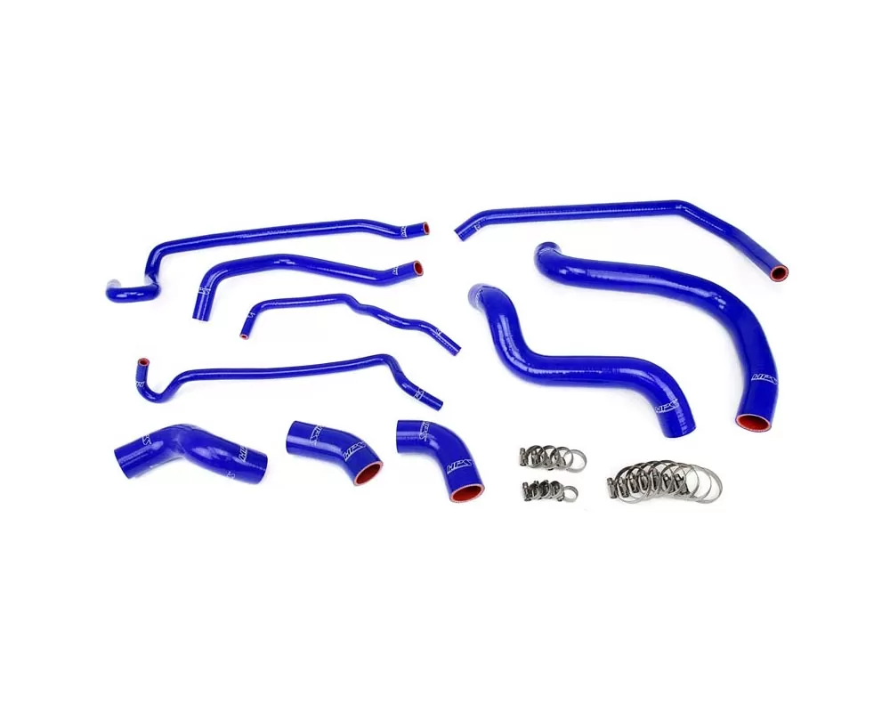 HPS Blue Reinforced Silicone Radiator and Heater Hose Kit Coolant for Ford 11-14 Mustang GT 5.0L V8 & Boss 302 - 57-1429-BLUE